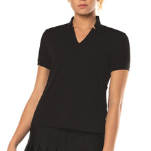 Load image into Gallery viewer, Lucky in Love Chi Chi Women Shortsleeve Golf Shirt - 003 SOLID BLACK/XL
- 5