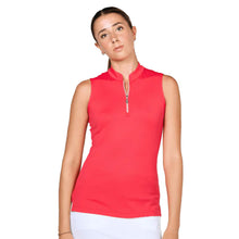 Load image into Gallery viewer, Sofibella Golf Colors Sleeveless Womens Golf Polo - Roulette/2X
- 17