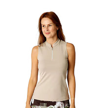Load image into Gallery viewer, Sofibella Golf Colors Sleeveless Womens Golf Polo - Tan/2X
- 23