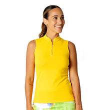 Load image into Gallery viewer, Sofibella Golf Colors Sleeveless Womens Golf Polo - Yellow/2X
 - 27