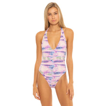 Load image into Gallery viewer, Isabella Rose High Leg Halter 1pc Womens Swimsuit - Multi/L
- 1