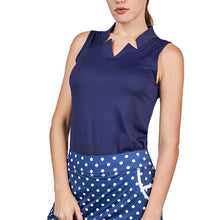 Load image into Gallery viewer, Sofibella Golf Colors Sleeveless Womens Golf Shirt - Navy/2X
- 9
