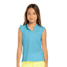 Load image into Gallery viewer, Lucky in Love Pleat Me Up Girls SL Golf Polo - OCEAN 410/M
- 3