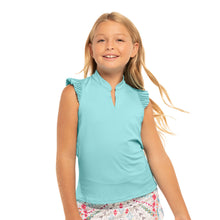 Load image into Gallery viewer, Lucky in Love Pleat Me Up Girls SL Golf Polo - SKY 413/M
- 7