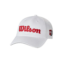 Load image into Gallery viewer, Wilson Pro Tour Mens Golf Hat - White/Red
- 18