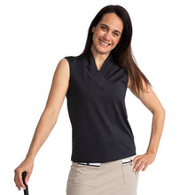 Load image into Gallery viewer, Kinona Light and Lovely Women Sleeveless Golf Polo - BLACK 111/L
- 3