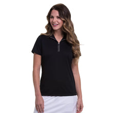Load image into Gallery viewer, EP NY Convertible Zip Mock Wmns SS Golf Polo - Black/XL
- 1