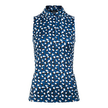 Load image into Gallery viewer, J. Lindeberg Dena Printed Womens SL Golf Polo - BLU ANIMAL O440/L
- 1