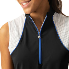 Load image into Gallery viewer, Daily Sports Maja Navy Womens Sleeveless Golf Polo
- 3