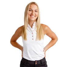Load image into Gallery viewer, Calliope Latah Womens Sleeveless Golf Polo - White/L
- 3