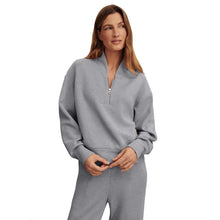 Load image into Gallery viewer, Varley Davidson Womens Half Zip Sweatshirt - Mid Blue Marl/L
- 22
