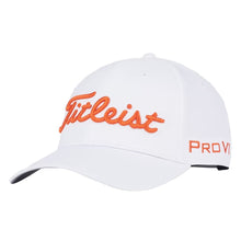 Load image into Gallery viewer, Titleist Tour Performance Mens Golf Hat 2024 - White/Flame/One Size
- 24