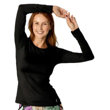 Load image into Gallery viewer, Sofibella UV Colors Womens LS Tennis Shrt - Black/2X
- 2