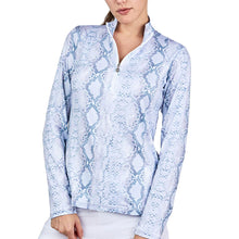 Load image into Gallery viewer, Sofibella Long Sleeve UV Feather Wmns Golf 1/4 Zip - Anaconda/XL
- 1