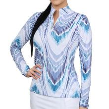 Load image into Gallery viewer, Sofibella Long Sleeve UV Feather Wmns Golf 1/4 Zip - Echo/2X
- 11