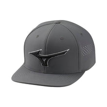 Load image into Gallery viewer, Mizuno Tour Flat Snapback Golf Hat - Dark Charcoal/One Size
- 2