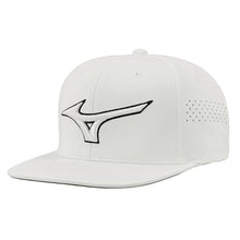 Load image into Gallery viewer, Mizuno Tour Flat Snapback Golf Hat - White/White/One Size
- 4
