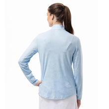 Load image into Gallery viewer, SanSoleil Solshine Foil Prnt Mock Wmn LS Sun Shirt
- 6