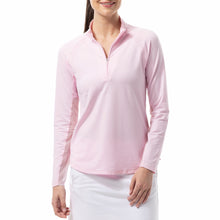 Load image into Gallery viewer, SanSoleil SolTek Raglan Zip Mock Womens Sun Shirt - Ballet Pink/XL
- 1