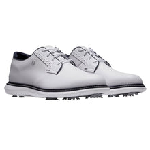 Load image into Gallery viewer, FootJoy Traditions Blucher Spiked Mens Golf Shoes - Wht/Wht/Navy/4E X-WIDE/13.0
- 13