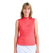 Load image into Gallery viewer, NVO Naomi II Mock Womens Sleeveless Golf Polo - Papaya/L
- 1