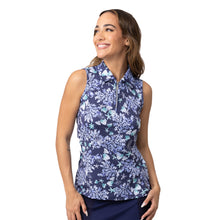 Load image into Gallery viewer, Sofibella UV Feathers Womens SL QZ Golf Polo - Aqua Marine/2X
- 3