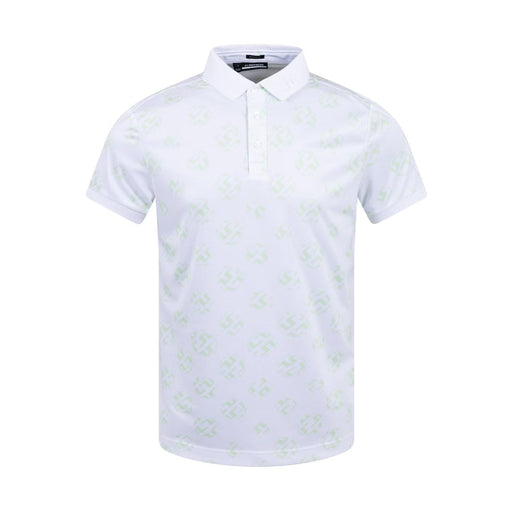 J. Lindeberg Tour Tech Print Mens Golf Polo 2 - WHT SPHERE A033/XL