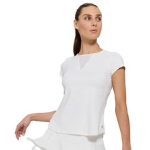 Load image into Gallery viewer, Lija Elite Deep V-Neck Womens Tennis Shirt - White/XL
- 2