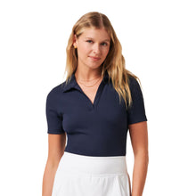 Load image into Gallery viewer, TravisMathew Moveknit SS V Womens Tennis Polo - Navy Blazer/L
- 7