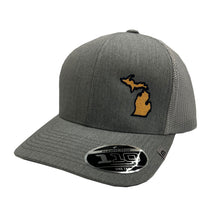 Load image into Gallery viewer, TravisMathew Widder 2.0 Michigan Hat - Hthr Grey/Gold/One Size
- 10