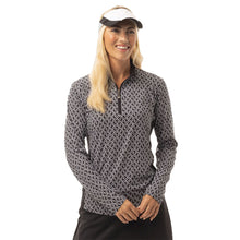 Load image into Gallery viewer, SanSoleil SolCool LS Print Mock Wmns Golf Pullover - Black/XL
- 1