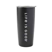 Load image into Gallery viewer, Life Is Good Tonal Wordmark 20 oz Water Bottle - Black
- 1