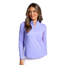 Load image into Gallery viewer, Ibkul Essential Solid Mock LS Womens Golf QZ - Lavender/XL
- 6