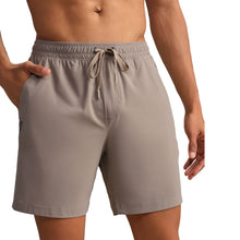 Load image into Gallery viewer, Rhone Pursuit Unlined 7 Inch Mens Tennis Shorts - Foggy Taupe/XL
- 7