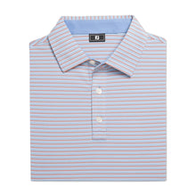 Load image into Gallery viewer, FootJoy Balance Stripe Lisle Mens Golf Polo - B Jay/Wt/Pst/Or/XL
- 1