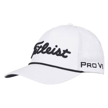 Load image into Gallery viewer, Titleist Tour Rope Mens Golf Hat - White/Black
- 5