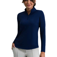 Load image into Gallery viewer, Ibkul Solid Sleeveless Womens Golf Polo - Classic Navy/XL
- 7