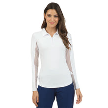 Load image into Gallery viewer, Ibkul Adjustable Length Long Sleeve Wmns Golf Polo - White/XL
- 1