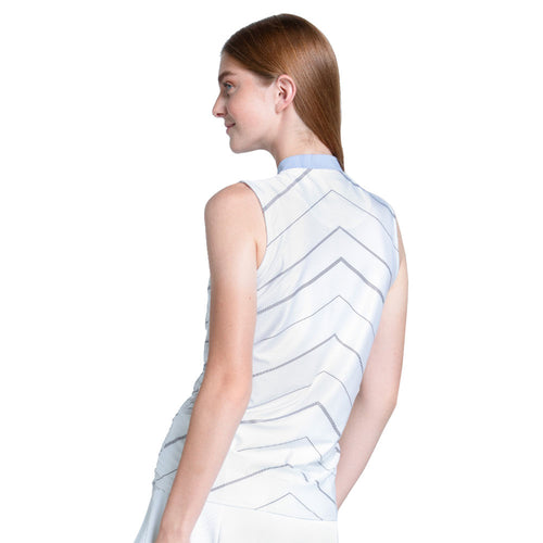 Lucky in Love Lavender Love Chevron Zip Womens Golf Tank - 2