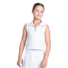 Load image into Gallery viewer, Lucky In Love Club Zip Sleeveless Golf Polo - Baby Lavender/M
- 1