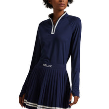 Load image into Gallery viewer, RLX Polo Golf Stretch Peached Jrsy Wns QZ Pullover - Rfd Nvy/Cer Wht/L
- 1