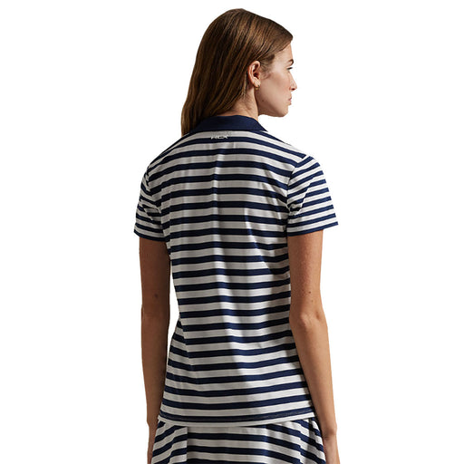 RLX Polo Golf LW Airflow Wht Strp Womens Golf Polo
