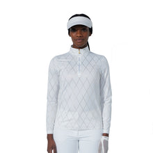Load image into Gallery viewer, Daily Sports Tempo Half-Zip LS Womens Golf Shirt - Metallic Argyle/XL
- 1