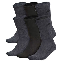 Load image into Gallery viewer, Adidas Athletic Cushioned Mens Crew Socks 6-Pack - Black/Onix Grey/L
- 4