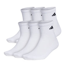 Load image into Gallery viewer, Adidas Athletic Cushioned Men Quarter Socks 6-Pack - White/Black/XL
- 3
