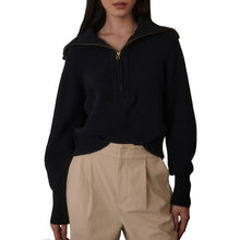 Load image into Gallery viewer, Varley Maura Wmns Half Zip Rib Knit Pullover - Navy/M
- 1