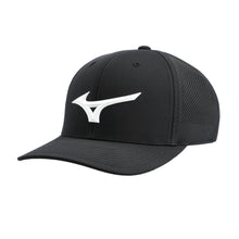 Load image into Gallery viewer, Mizuno Tour Vent Snapback Golf Hat - Black/White/One Size
- 1