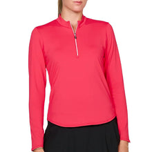 Load image into Gallery viewer, Sofibella UV Colors Womens Half-Zip LS Golf Shirt - Berry Red/XL
- 4