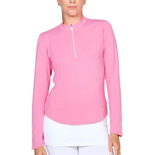 Load image into Gallery viewer, Sofibella UV Colors Womens Half-Zip LS Golf Shirt - Rosa/L
- 2