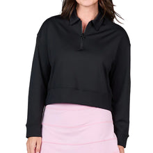 Load image into Gallery viewer, Sofibella Staples Quarter-Zip Womens Golf Pullover - Black/XL
- 1